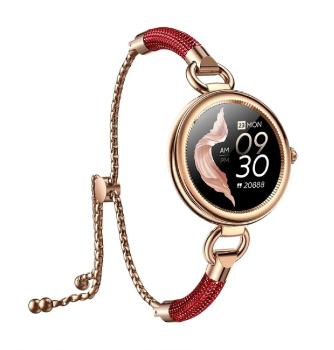 MIRUX Smartwatch1,08 Zoll Armbanduhr Herzfrequenz, Schrittzähler, Kalorien, usw. IP67 Wasserdicht Fitness Tracker, für iOS und Android, Damen
